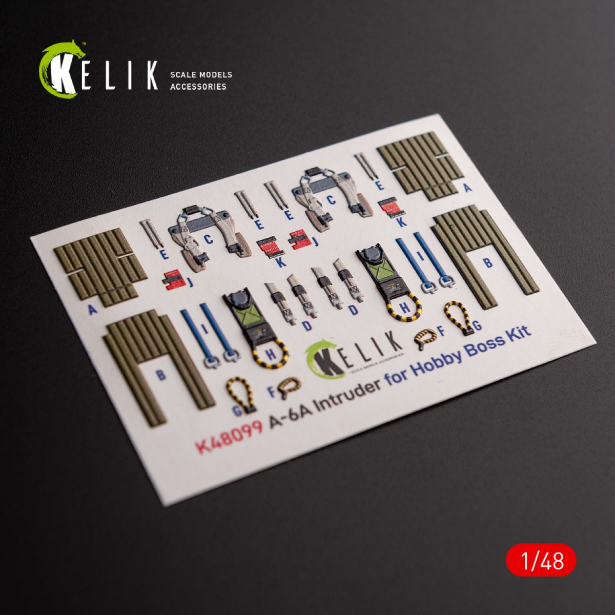 KELIK K48099 A-6A Intruder - interior 3D decals for HobbyBoss kit 1/48 – immagine 3