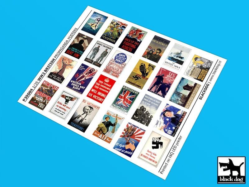 Black Dog P35004 WW II British Propaganda posters (24 posters) 1/35