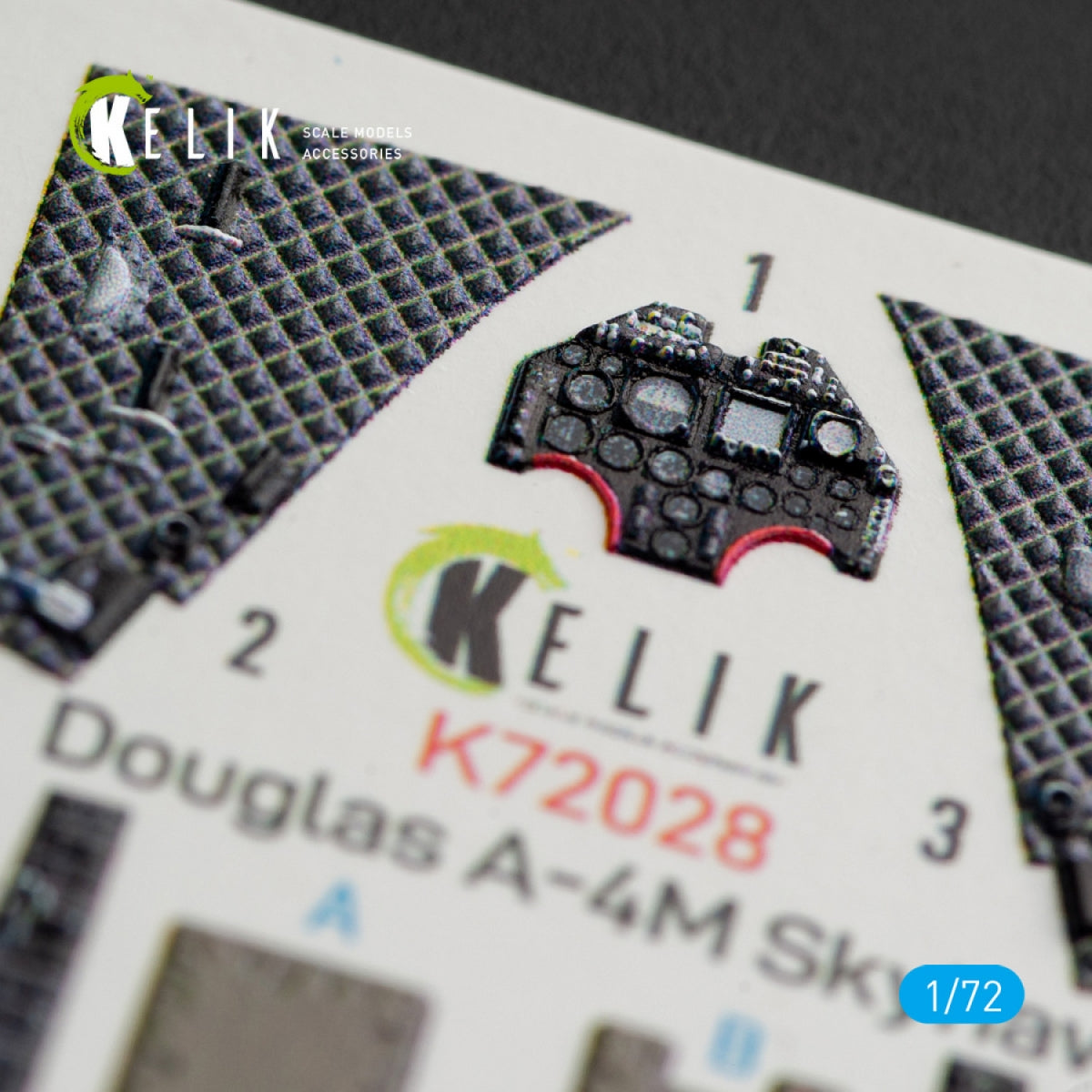 KELIK K72028 A-4M &amp;quot;SKYHAWK&amp;quot; INTERIOR 3D DECALS FOR FUJIMI/HOBBY 2000 KIT 1/72 – zdjęcie 2