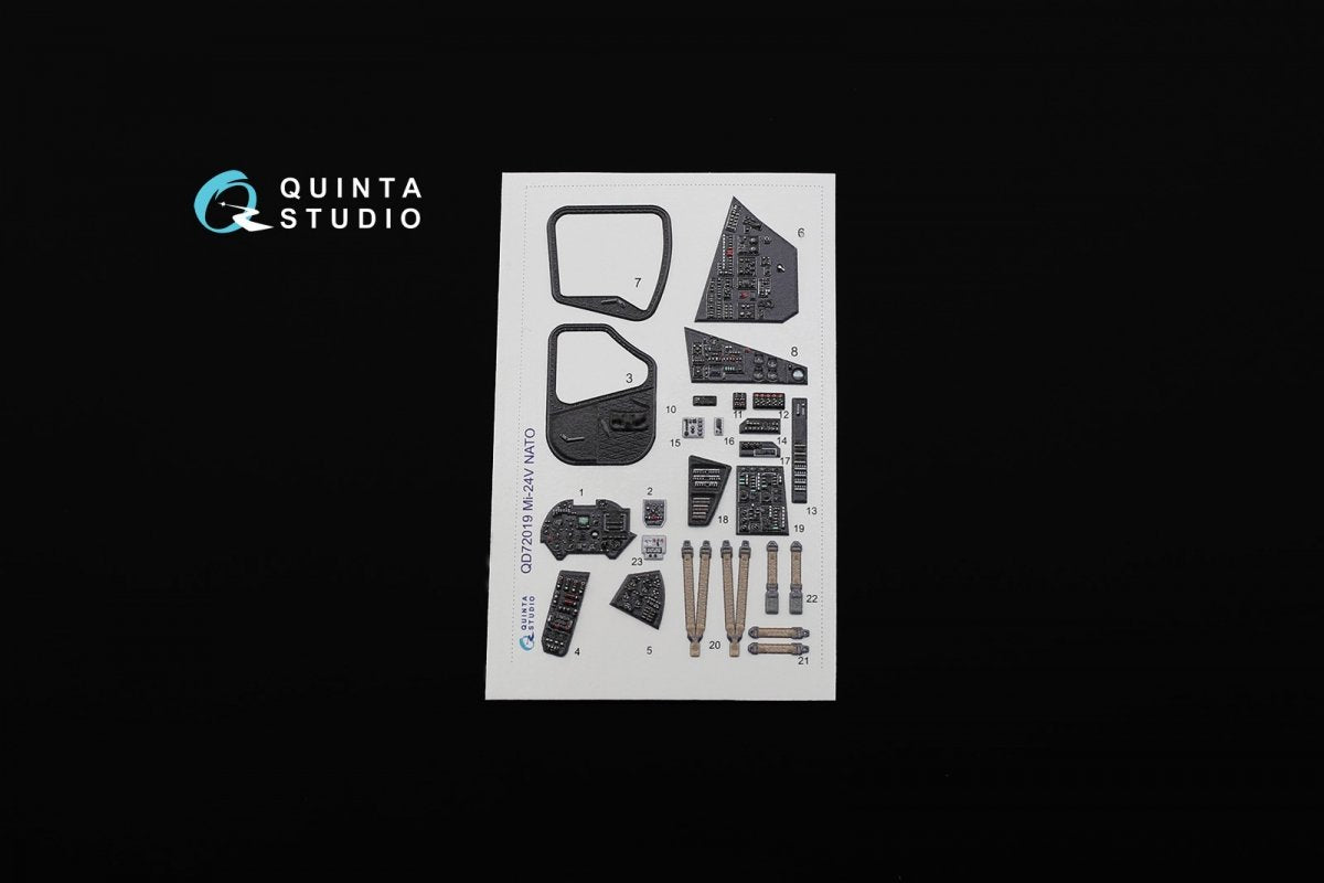 Quinta Studio QD72019 Mi-24V NATO 3D-Printed &amp;amp; coloured Interior on decal paper (for Zvezda kit) 1/72 – immagine 2