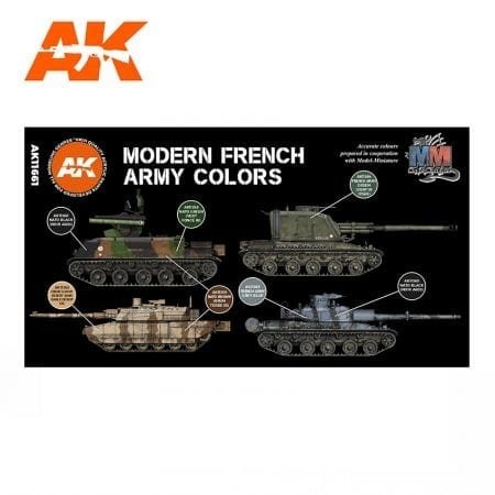 AK Interactive AK11661 3G MODERN FRENCH ARMY COLORS 6x17 ml – immagine 2