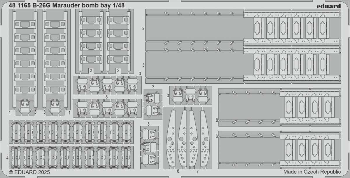 Eduard 481165 B-26G Marauder bomb bay ICM 1/48