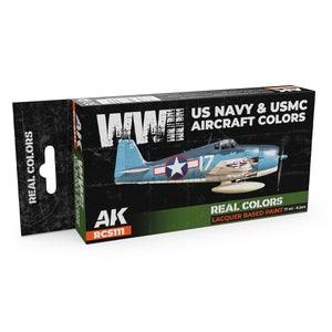 AK Interactive RCS111 WWII US Navy &amp;amp; USMC Aircraft Colors 6x17ml