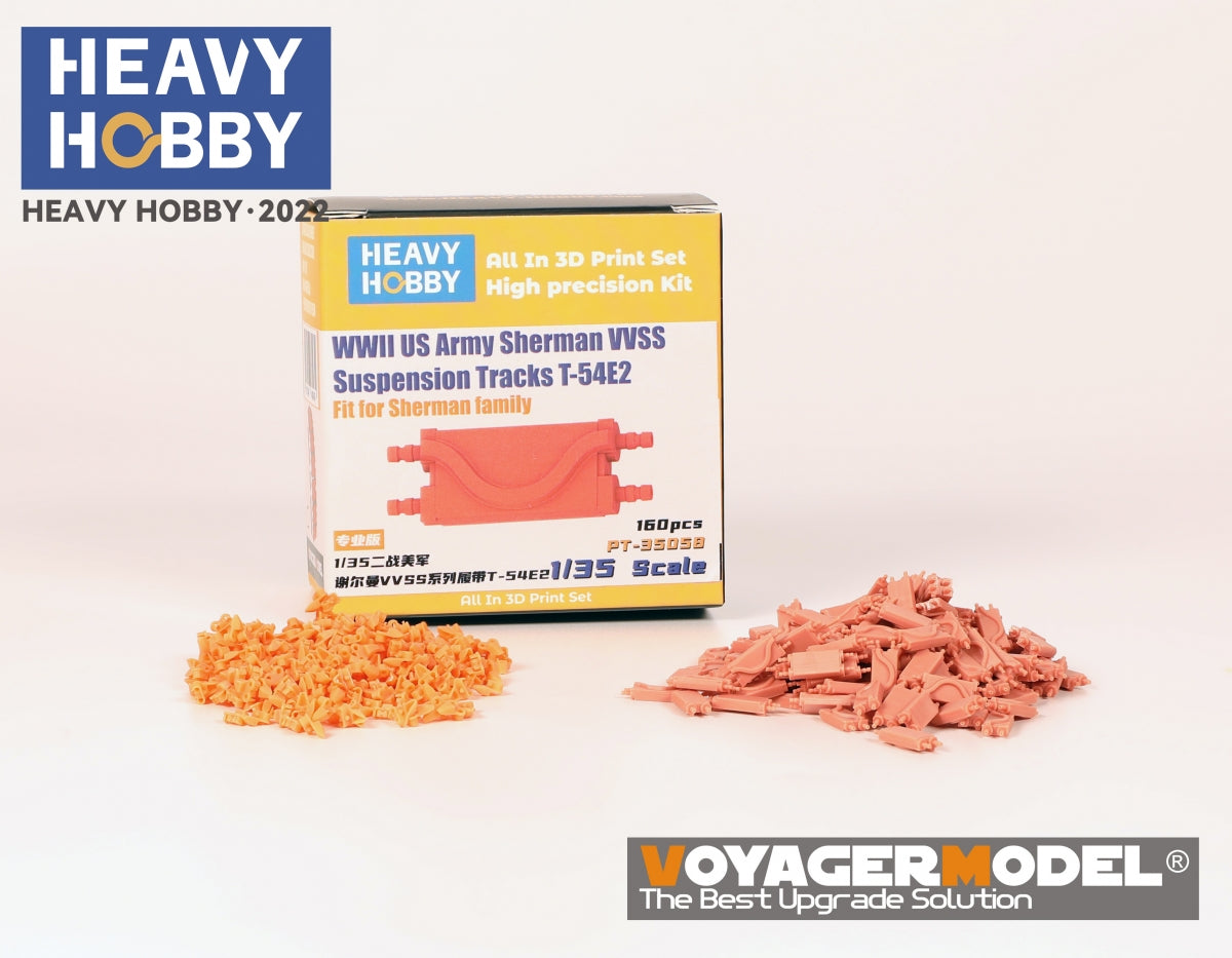 Heavy Hobby PT35058 WWII US Army Sherman VVSS Suspension Tracks T-54E2 1/35 – immagine 2