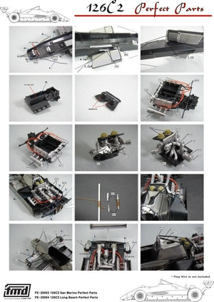 KA Models FE-20004 FERRARI 126C2 (LONG BEACH) PERFECT PARTS SET Fujimi 1/20 – immagine 6