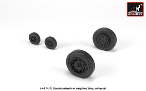 Armory Models AW48318 F-101 Voodoo wheels w/ optional nose wheels &amp;amp; weighted tyres 1/48 – Bild 3