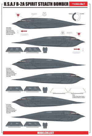 Modelcollect UA72214 USAF B-2A Spirit Stealth Bomber with AGM-158 missile 1/72 – immagine 4