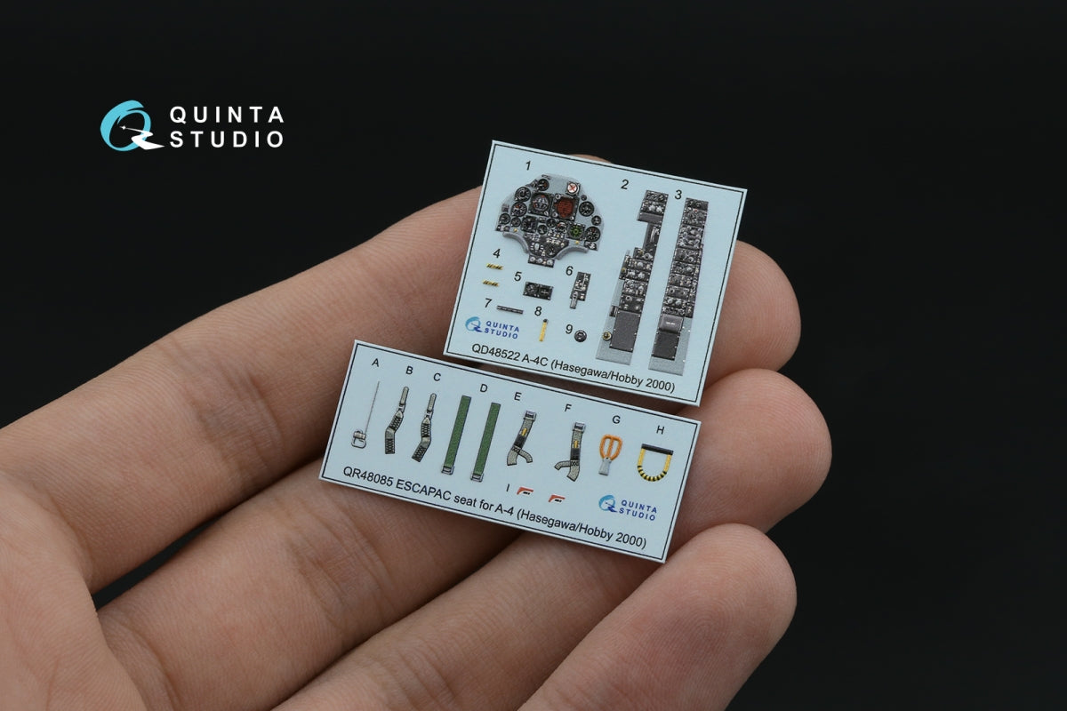 Quinta Studio QD48522 A-4C 3D-Printed &amp;amp; coloured Interior on decal paper (Hasegawa/Hobby2000) 1/48 – immagine 7