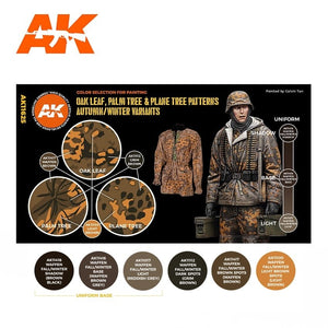 AK Interactive AK11625 OAK LEAF, PALM TREE &amp;amp; PLANE TREE PATTERNS AUTUMN/WINTER VARIANTS – immagine 2