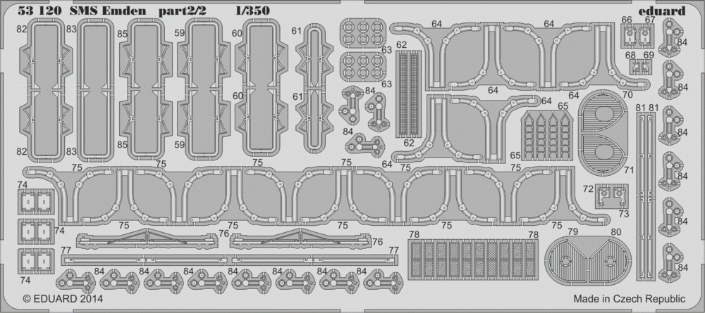 Eduard 53120 SMS Emden part 2 REVELL 1/350