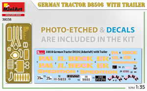 MiniArt 38038 German Tractor D8506 with trailer 1/35 – immagine 3