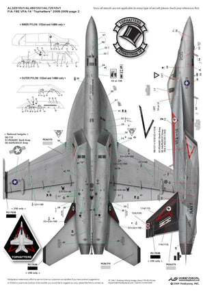 HobbyDecal AL48010V1 F/A-18E Tophatters 2008-2009 1/48 – image 4
