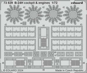 Eduard 73829 B-24H cockpit engines AIRFIX 1/72 – immagine 2