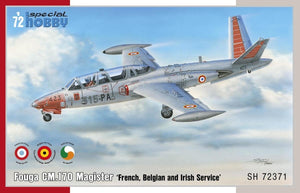 Special Hobby 72371 Fouga CM.170 Magister &amp;#39;French, Belgian &amp;amp; Irish Service&amp;#39; 1/72