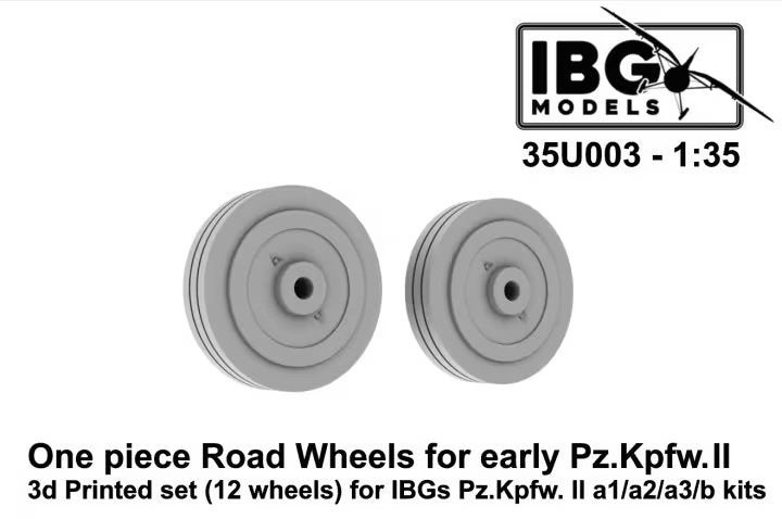 IBG 35U003 One piece Road Wheels for early Pz.Kpfw.II 3D printed set (12 wheels) 1/35