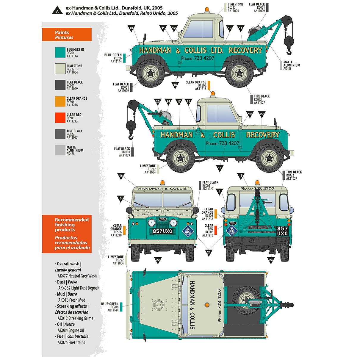 AK Interactive AK35014 LAND ROVER 88 SERIES IIA CRANE-TOW TRUCK 1/35 – Bild 10
