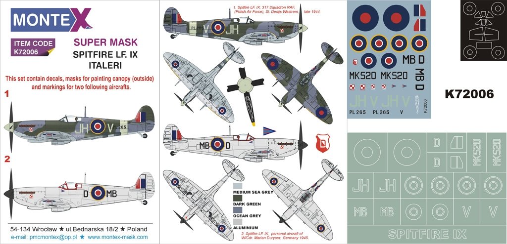 Montex K72006 SPITFIRE Mk IX 1/72
