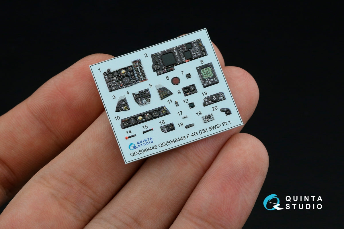 Quinta Studio QDS-48448 F-4G early 3D-Printed &amp;amp; coloured Interior on decal paper (Zoukei Mura SWS) (Small version) 1/48 – immagine 4