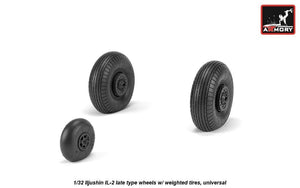 Armory Models AW32016 Iljushin IL-2 Bark late type wheels w/ weighted tyres 1/32 – Bild 4