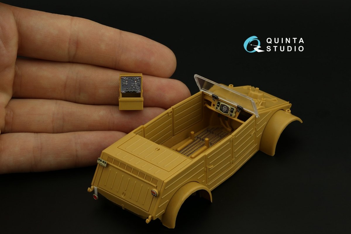 Intérieur imprimé en 3D et coloré sur papier décalcomanie Quinta Studio QD35055 Kubelwagen type 82 (Italeri) 1/35 – image 3