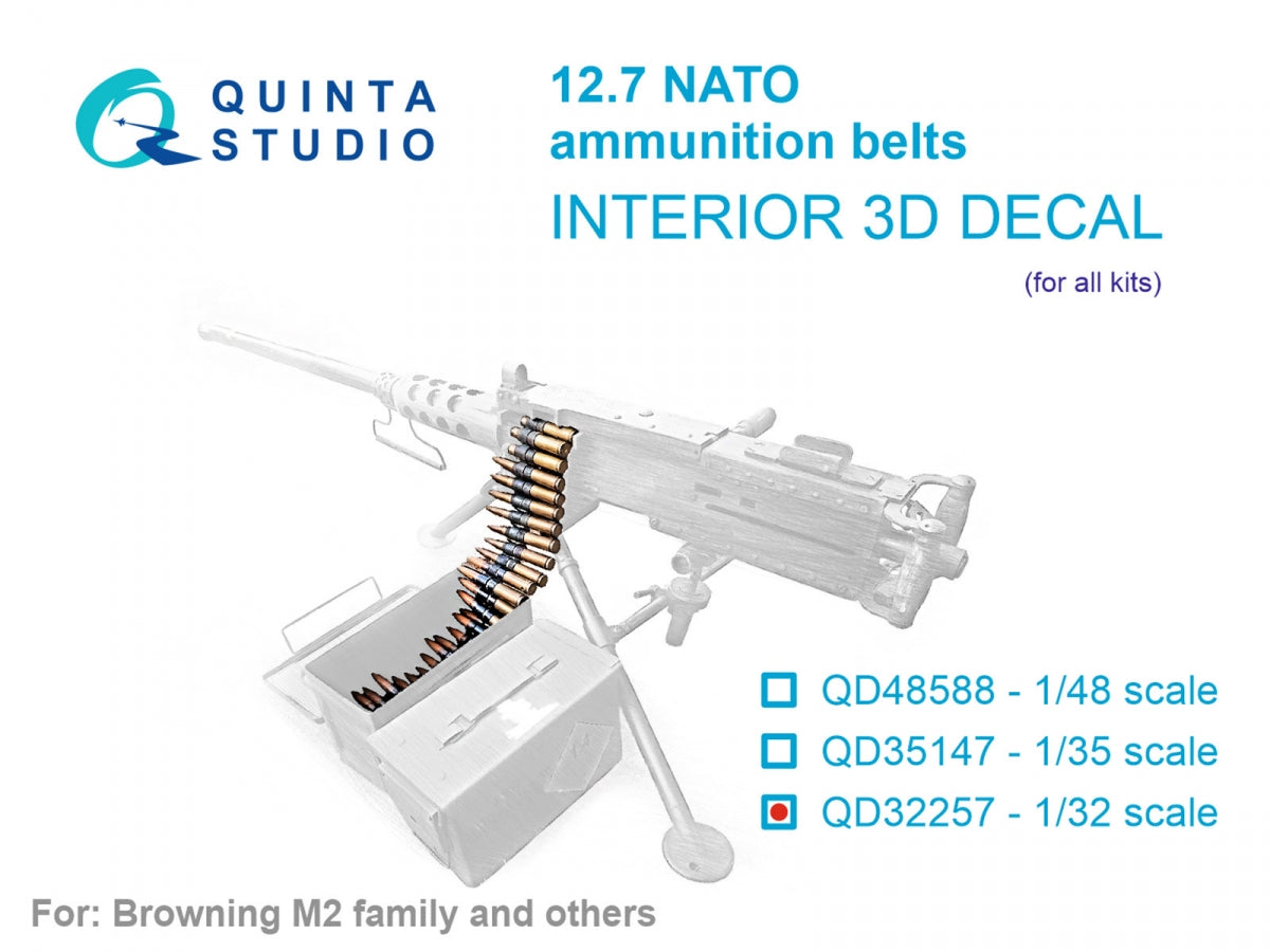 Quinta Studio QD32257 NATO 12.7 ammunition belts (All kits) 1/32