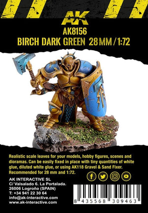 AK Interactive AK8156 BIRCH DARK GREEN LEAVES 28MM 1/72 – immagine 3
