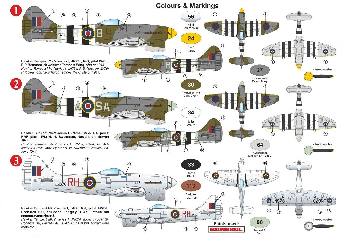 Kovozavody Prostejov KPM0221 Tempest Mk.V „Series 1.“ 1/72 – zdjęcie 2