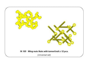 Aber 16105 Wing nuts with turned bolt x 12 pcs. 1/16 – image 5