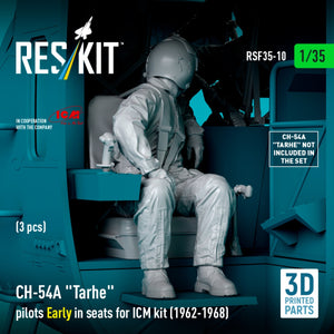 RESKIT RSF35-0010 CH-54A &amp;quot;Tarhe&amp;quot; pilots Early in seats for ICM kit (1962-1968) (3 pcs) (3D Printed) 1/35 – zdjęcie 4