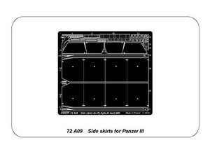 Aber 72A09 Osłony boczne do PzKpfw III / Side skirts for PzKpfw III 1/72 – immagine 5