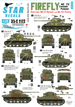 Star Decals 35-C1172 Sherman Firefly 1/35