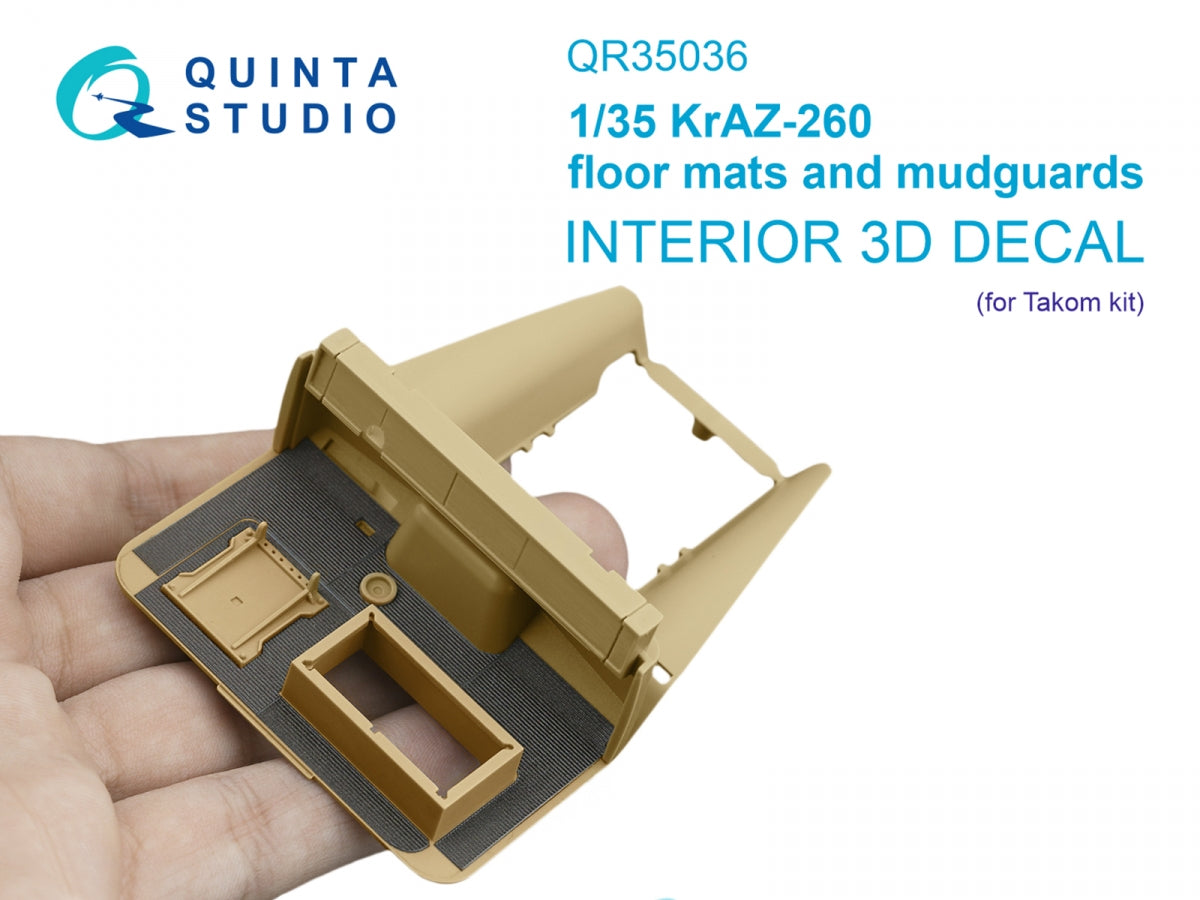 Quinta Studio QR35036 KrAZ-260 floor mats and mudguards (Takom) 1/35