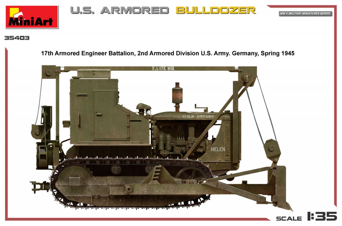MiniArt 35403 U.S. ARMORED BULLDOZER 1/35 – imagen 9