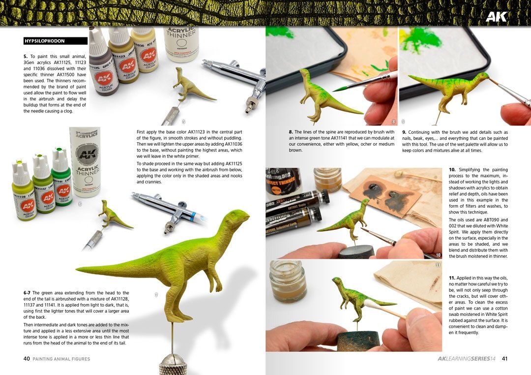 AK Interactive AK518 AK LEARNING 14: PAINTING ANIMAL FIGURES English – immagine 5