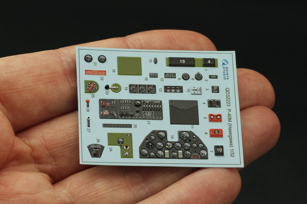 Quinta Studio QD32223 P-40M 3D-Printed coloured Interior on decal paper (Hasegawa) 1/32 – immagine 4