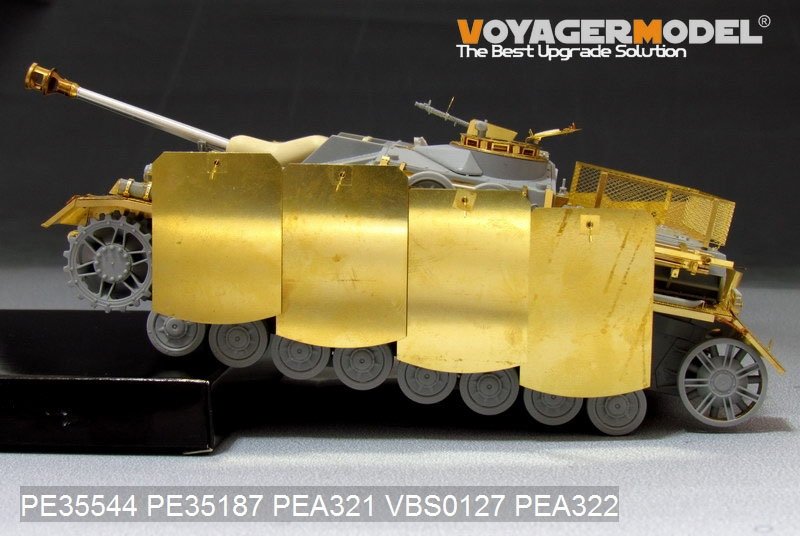 Voyager Model PEA321 WWII German StuG.IV Pivot-Mounting Swinging Type Hull Side Armour Skirts (For DRAGON) 1/35 – immagine 3
