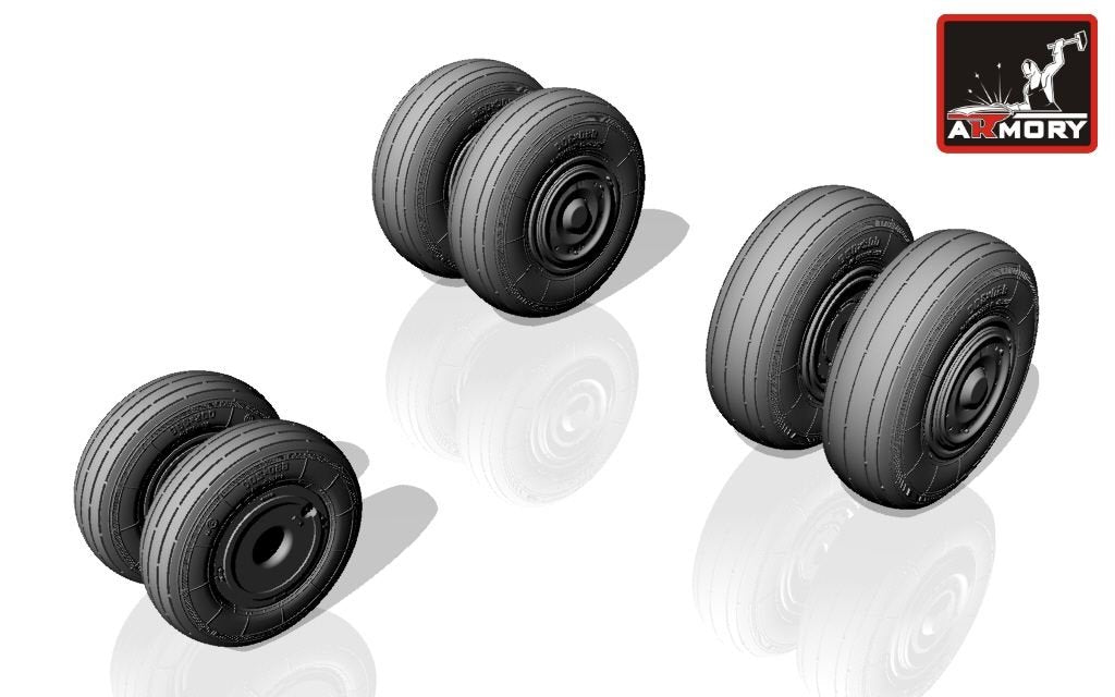 Armory Models AW48018 Sukhoj Su-24 Fencer wheels, late 1/48 – immagine 4