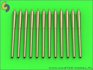 Master SM-700-050 USN 14in/50 (35,6 cm) gun barrels - for turrets without blastbags (12pcs) - New Mexico (BB-40) and Tennessee (BB-43) classes 1/700 – zdjęcie 2