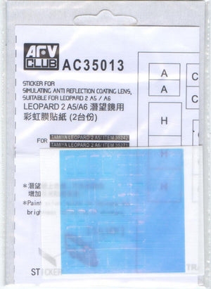 AFV Club AC35013 Leopard 2 A5/A6 Anti-reflection Len Coating 1/35