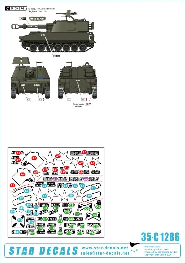 Star Decals 35-C1286 Big Guns in Vietnam 3 1/35 – immagine 2