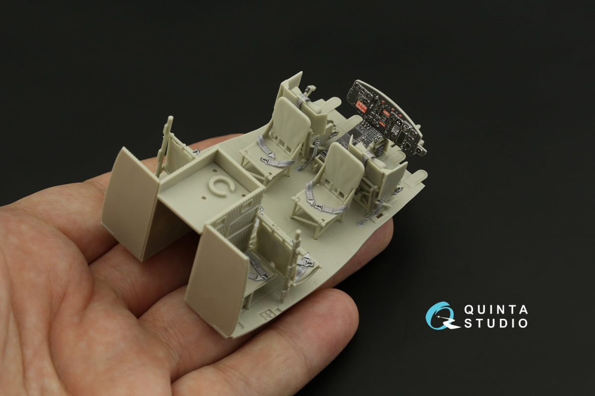 Intérieur coloré imprimé en 3D sur papier décalcomanie Quinta Studio QD48267 UH-1D (KittyHawk) 1/48 – image 11