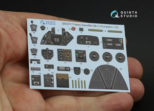 Intérieur imprimé en 3D et coloré sur papier décalcomanie Quinta Studio QD32117 Fairey Swordfish Mk.II (Trumpeter) 1/32 – image 3