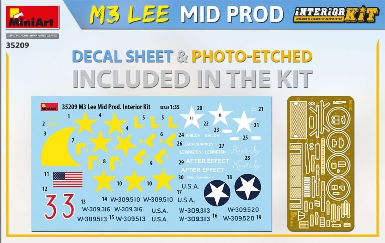 MiniArt 35209 M3 Lee Mid. Production w/interior kit 1/35 – imagen 5
