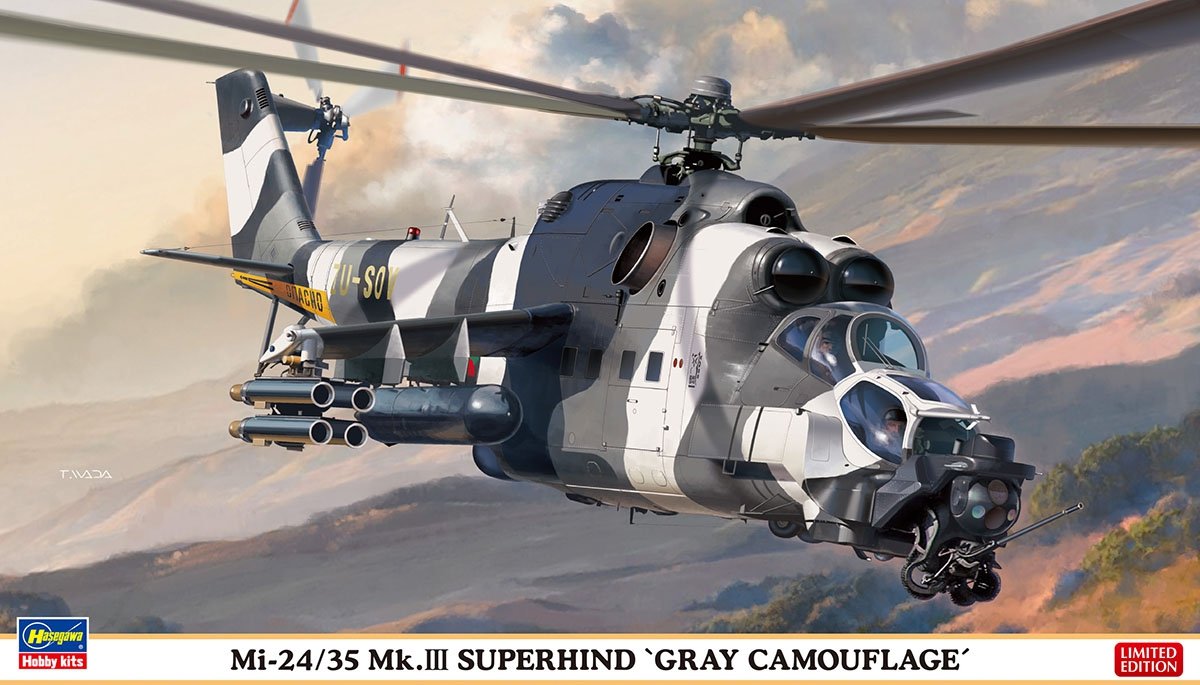 Hasegawa 02297 Mi-24/35 Mk.III SUPERHIND “GRAY CAMOUFLAGE” 1/72