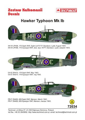 Techmod 72034 - Hawker Typhoon IB 1/72 – image 2