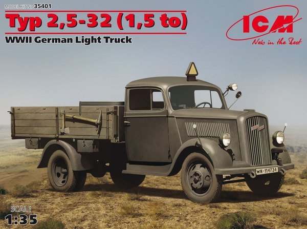 ICM 35401 Type 2.5-32 (1.5 à) Camion léger allemand de la Seconde Guerre mondiale (1/35)