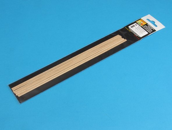 Aber WR2 Wood round rods 2,00 mm lenght 250 mm x 10 pcs. – immagine 5