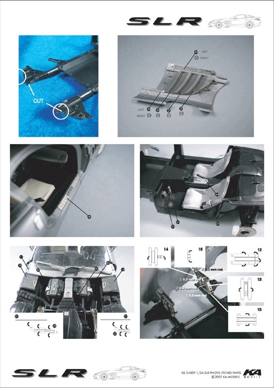 KA Models KE-24009 Mercedes SLR Détail en photodécoupe 1/24 – image 2