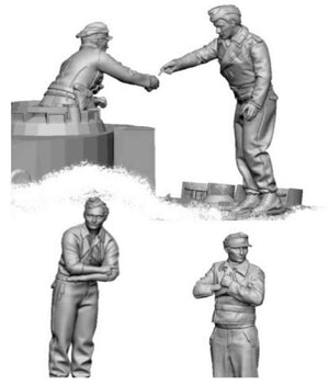 Glowel Miniatures 48002 German tank crew &amp;quot;Cigarette break&amp;quot; 1/48