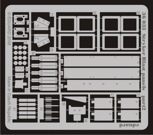 Panneaux de protection anti-explosion Stryker Eduard 36033, échelle 1/35, Trumpeter – image 2